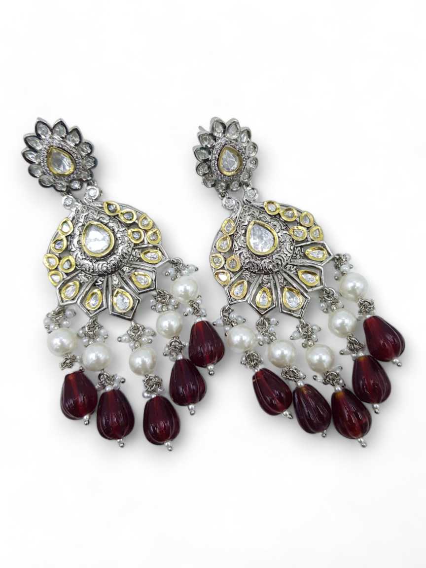 EARRING in VILANDI KUNDAN Style | Design - 21796