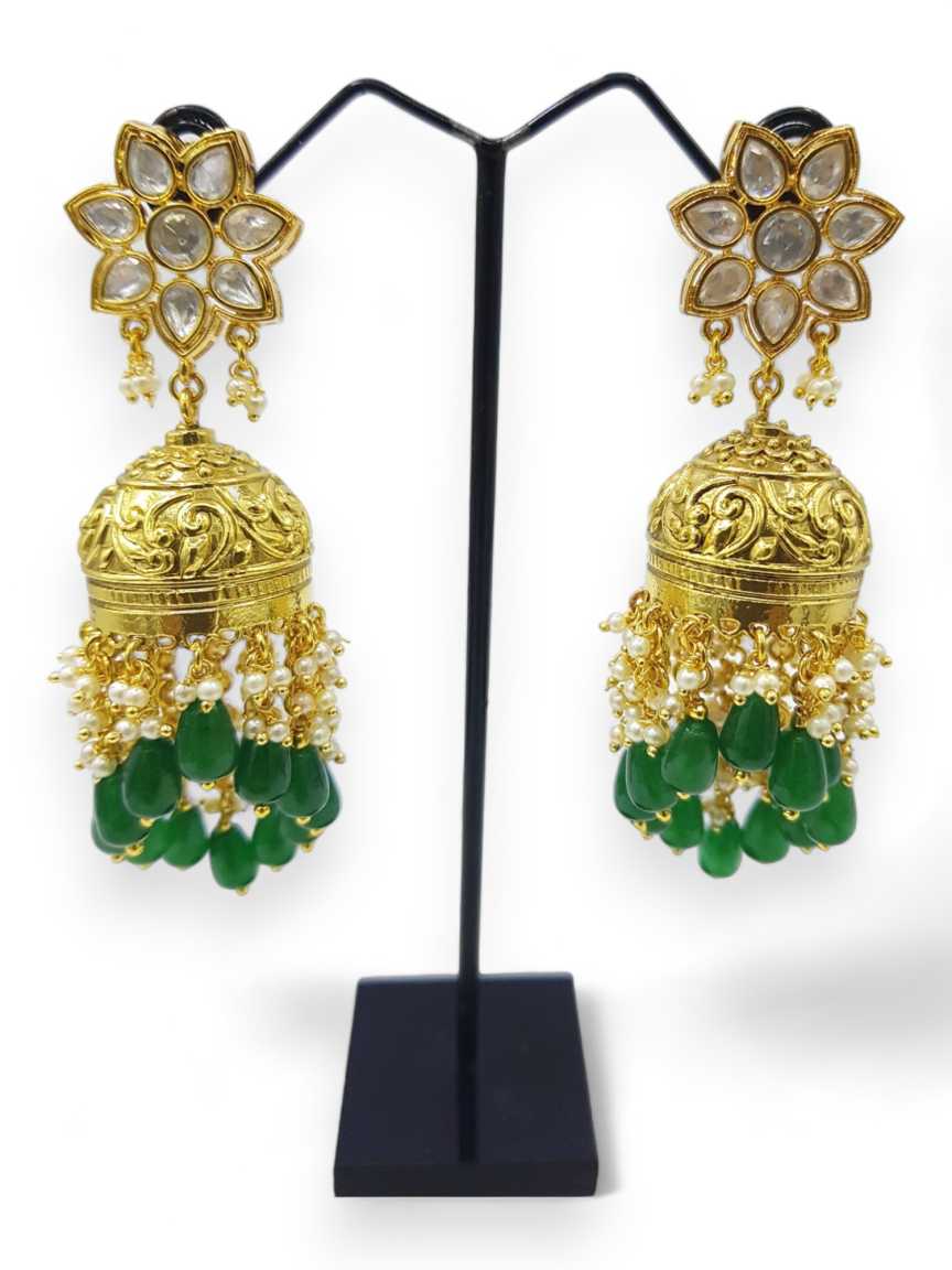 EARRING in VILANDI KUNDAN Style | Design - 21797