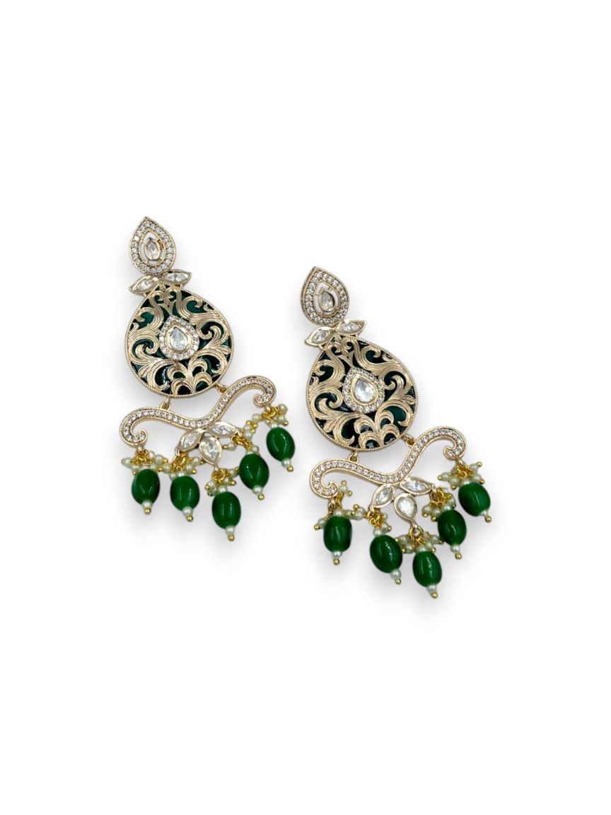 EARRING in VILANDI KUNDAN Style | Design - 21927