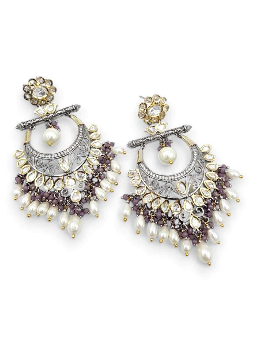 EARRING IN VILANDI KUNDAN STYLE | DESIGN - 21931