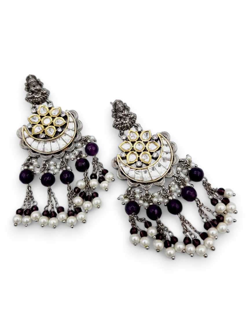 EARRING in VILANDI KUNDAN Style | Design - 22090