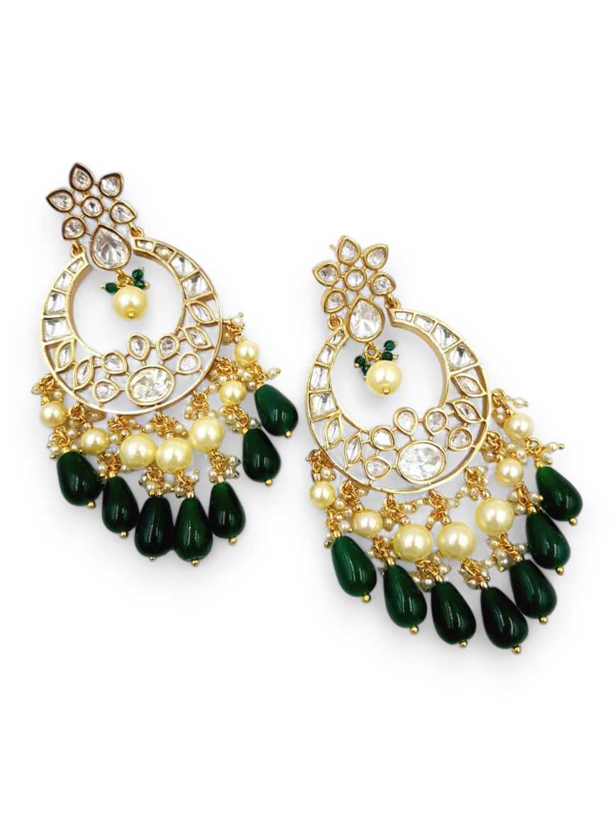EARRING IN VILANDI KUNDAN STYLE | DESIGN - 22457