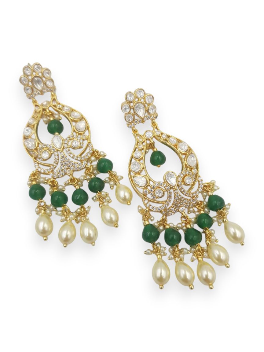 EARRING IN VILANDI KUNDAN STYLE | DESIGN - 22651