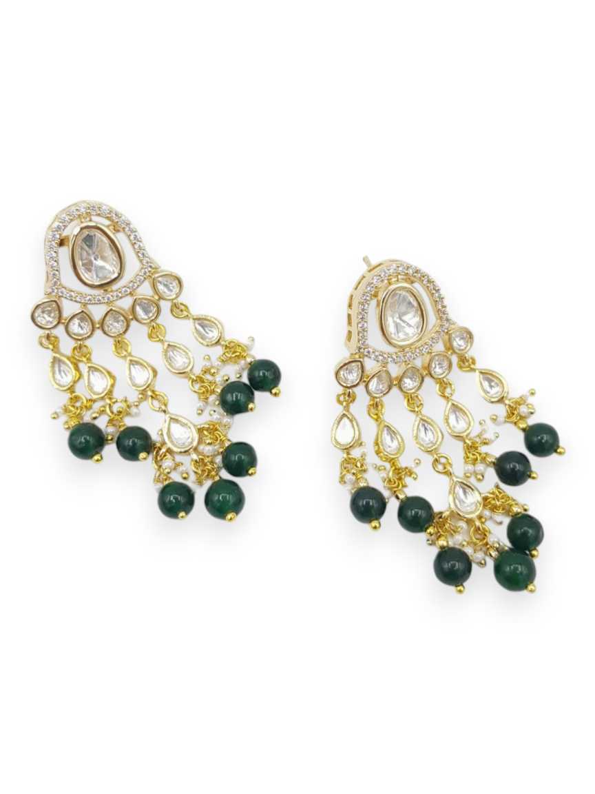EARRING IN VILANDI KUNDAN STYLE | DESIGN - 22878