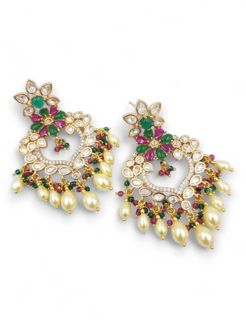 EARRING in VILANDI KUNDAN Style | Design - 22905