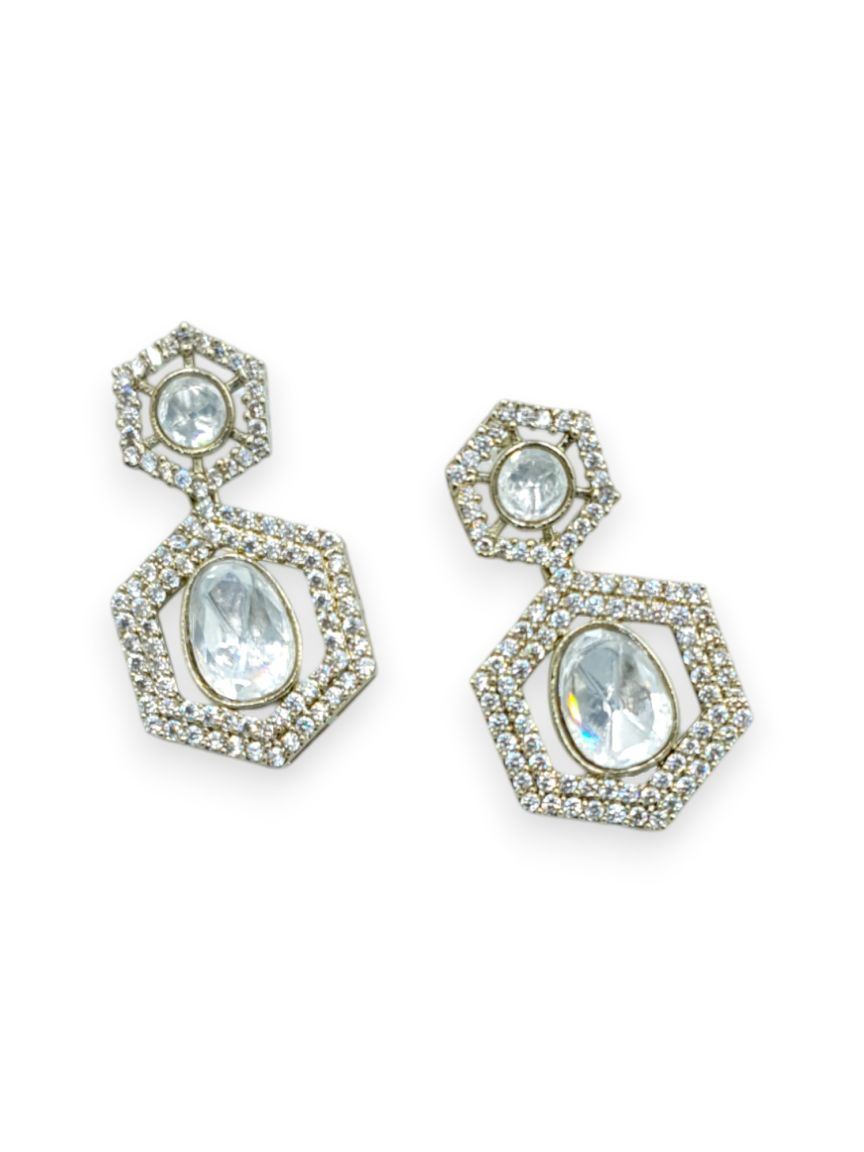 EARRING IN VILANDI KUNDAN STYLE | DESIGN - 22950