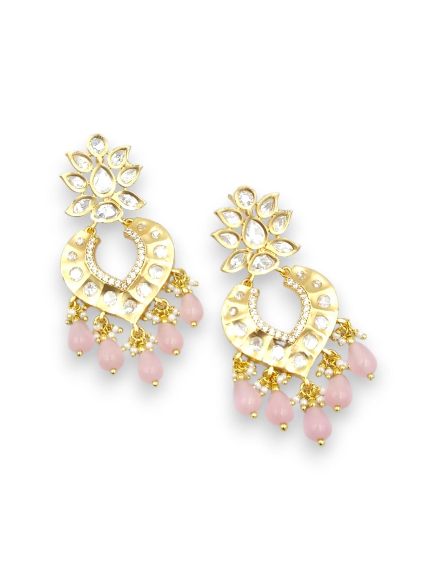 EARRING IN VILANDI KUNDAN STYLE | DESIGN - 22992