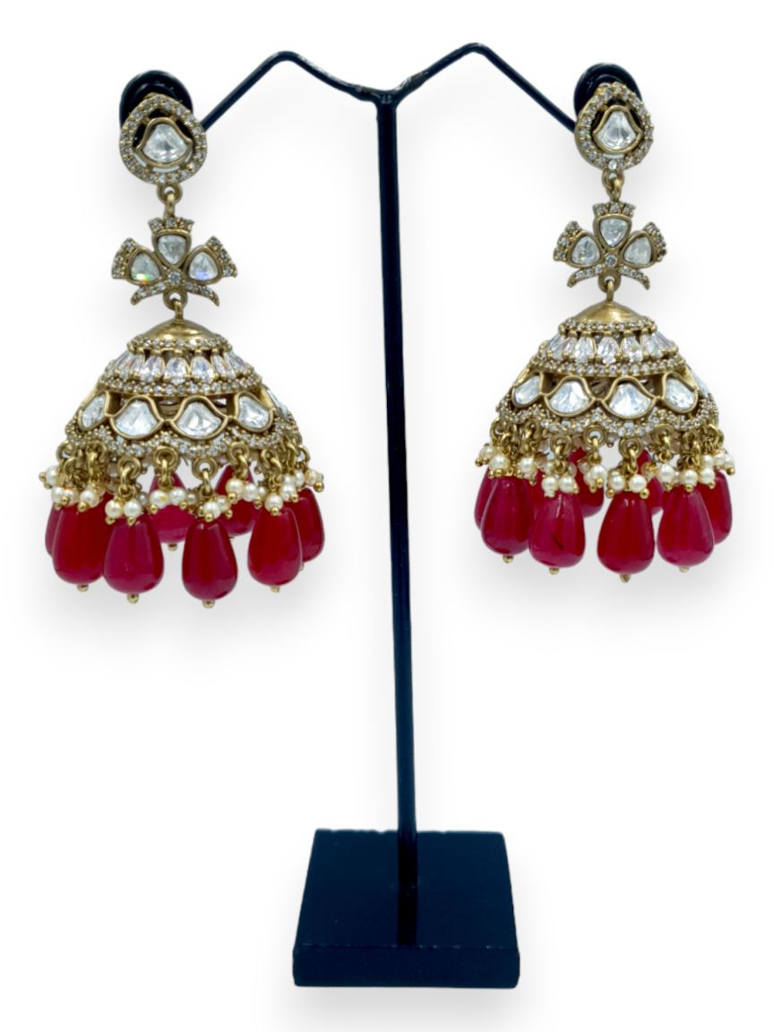 EARRING IN VILANDI KUNDAN STYLE | DESIGN - 23121