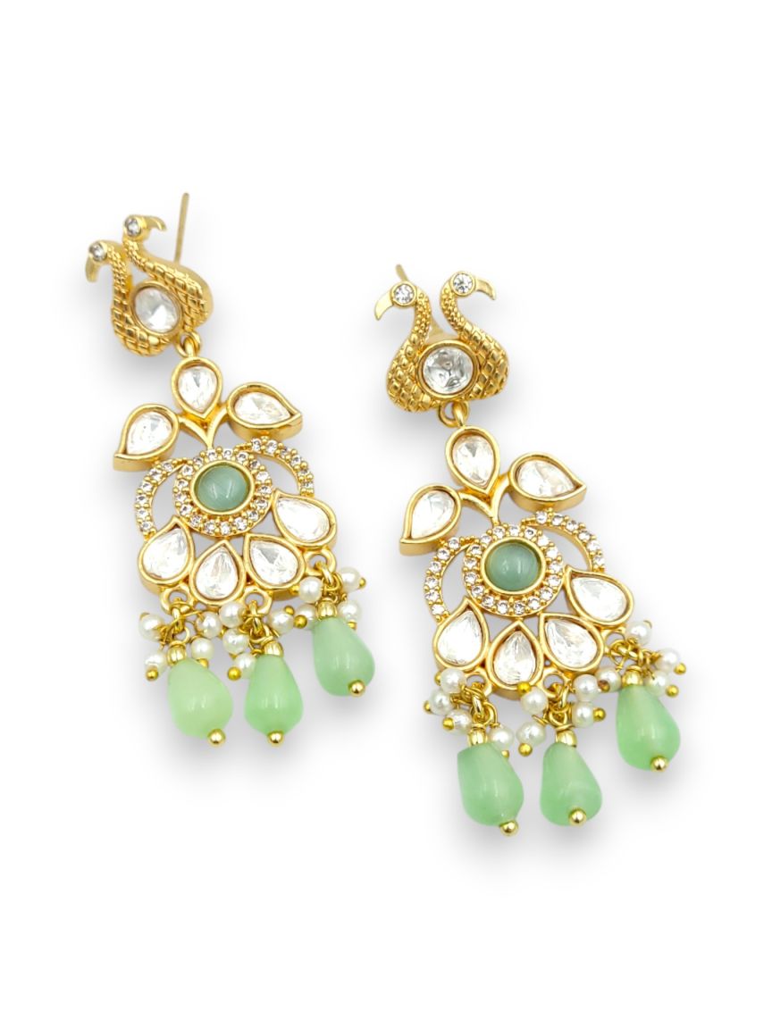 EARRING IN VILANDI KUNDAN STYLE | DESIGN - 23129