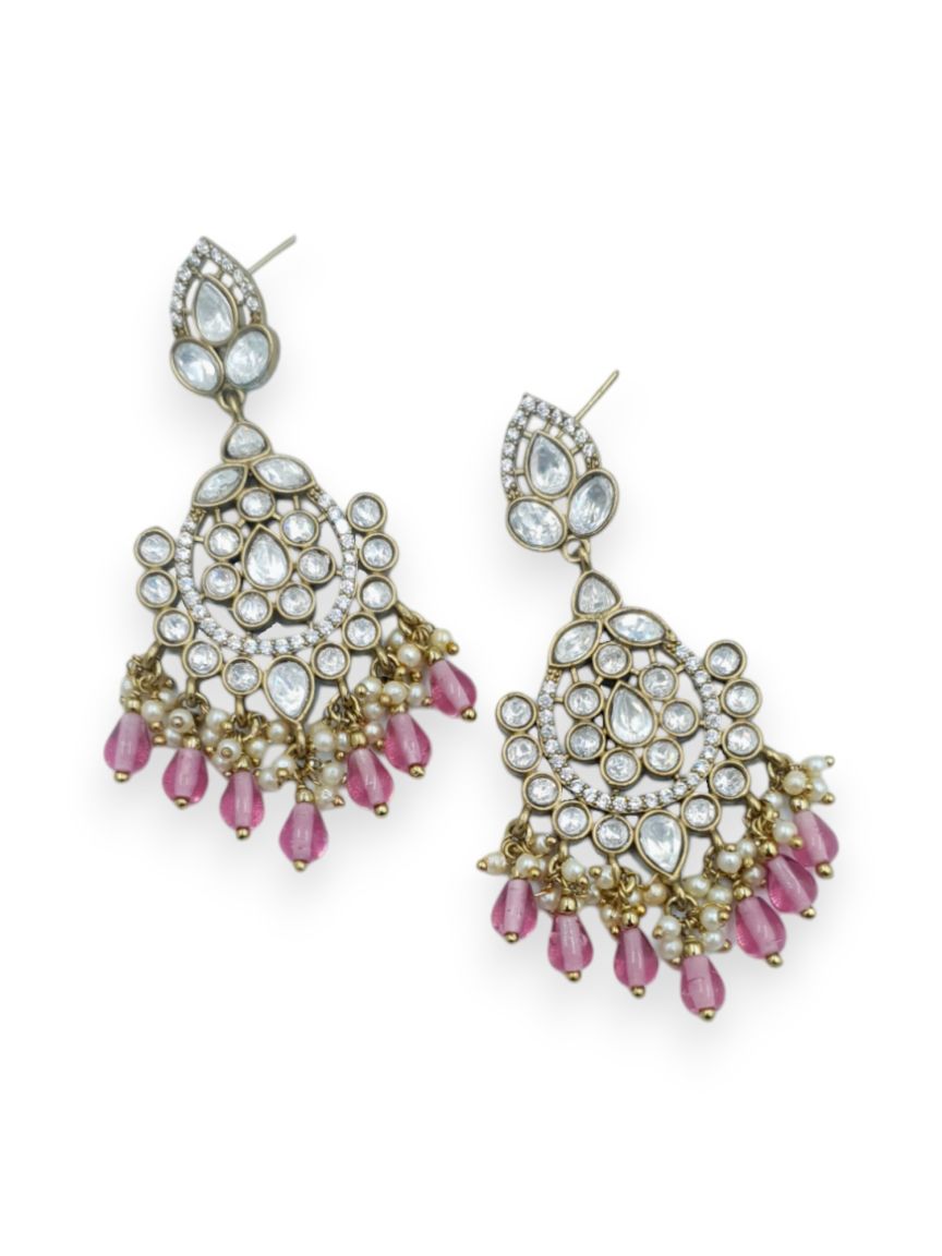 EARRING IN VILANDI KUNDAN STYLE | DESIGN - 23134
