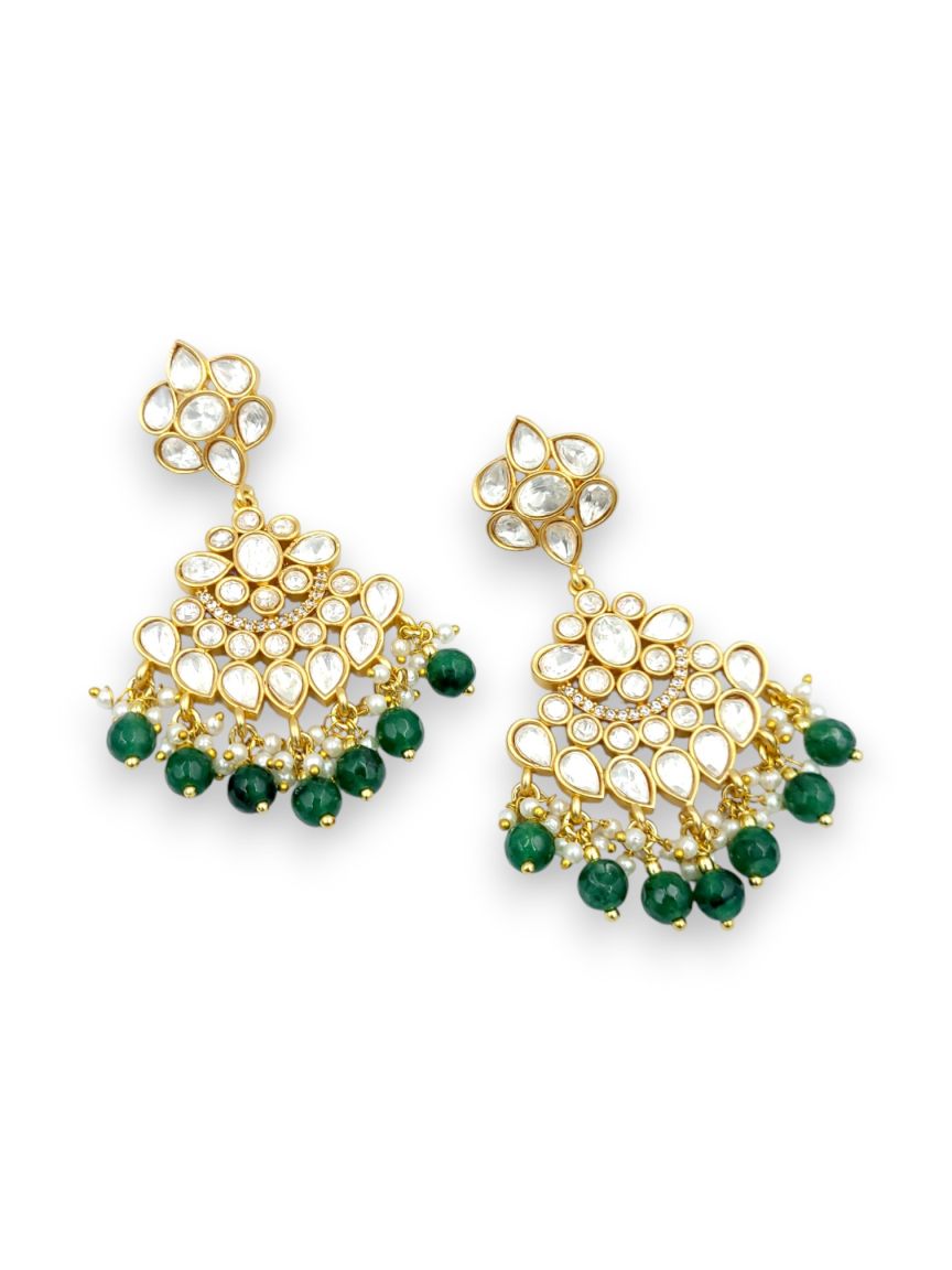 EARRING IN VILANDI KUNDAN STYLE | DESIGN - 23135
