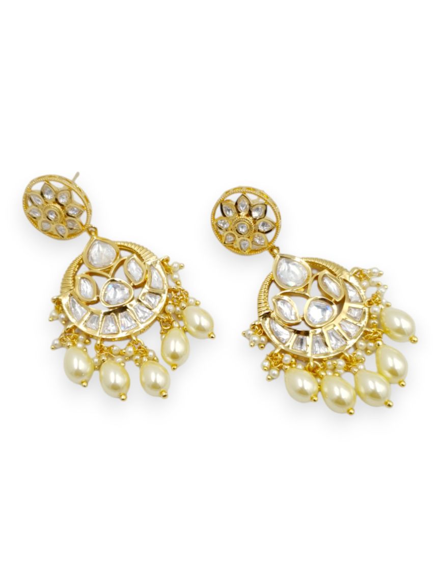 EARRING IN VILANDI KUNDAN STYLE | DESIGN - 23145
