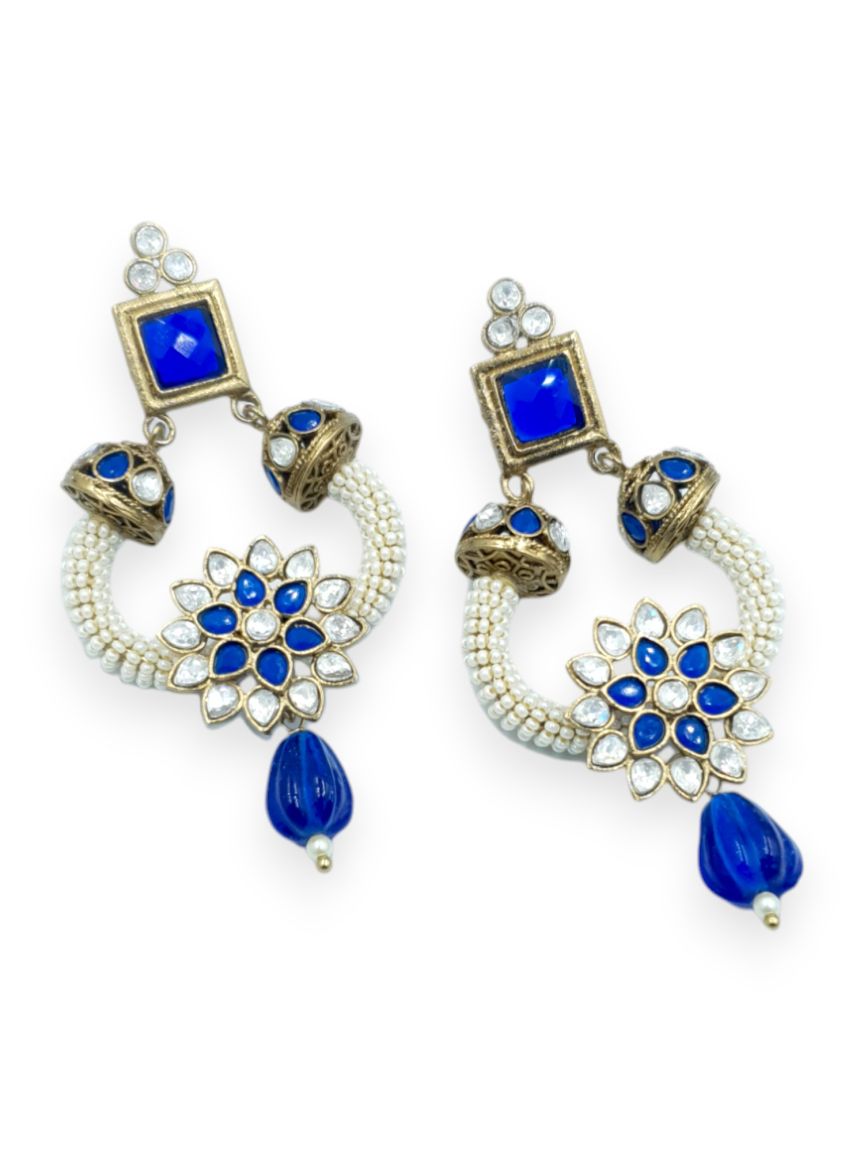EARRING IN VILANDI KUNDAN STYLE | DESIGN - 23164