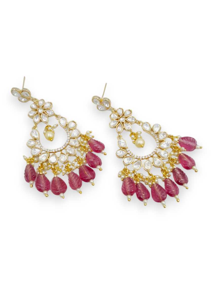 EARRING IN VILANDI KUNDAN STYLE | DESIGN - 23178