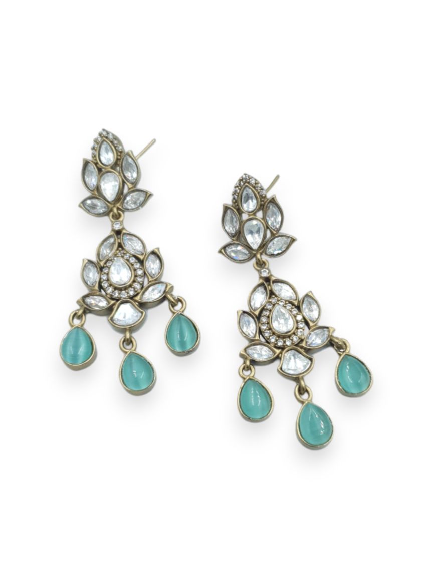 EARRING IN VILANDI KUNDAN STYLE | DESIGN - 23239