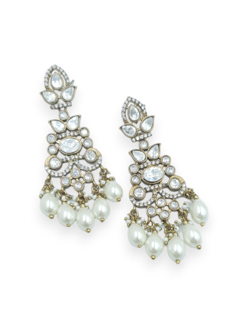 EARRING IN VILANDI KUNDAN STYLE | DESIGN - 23242