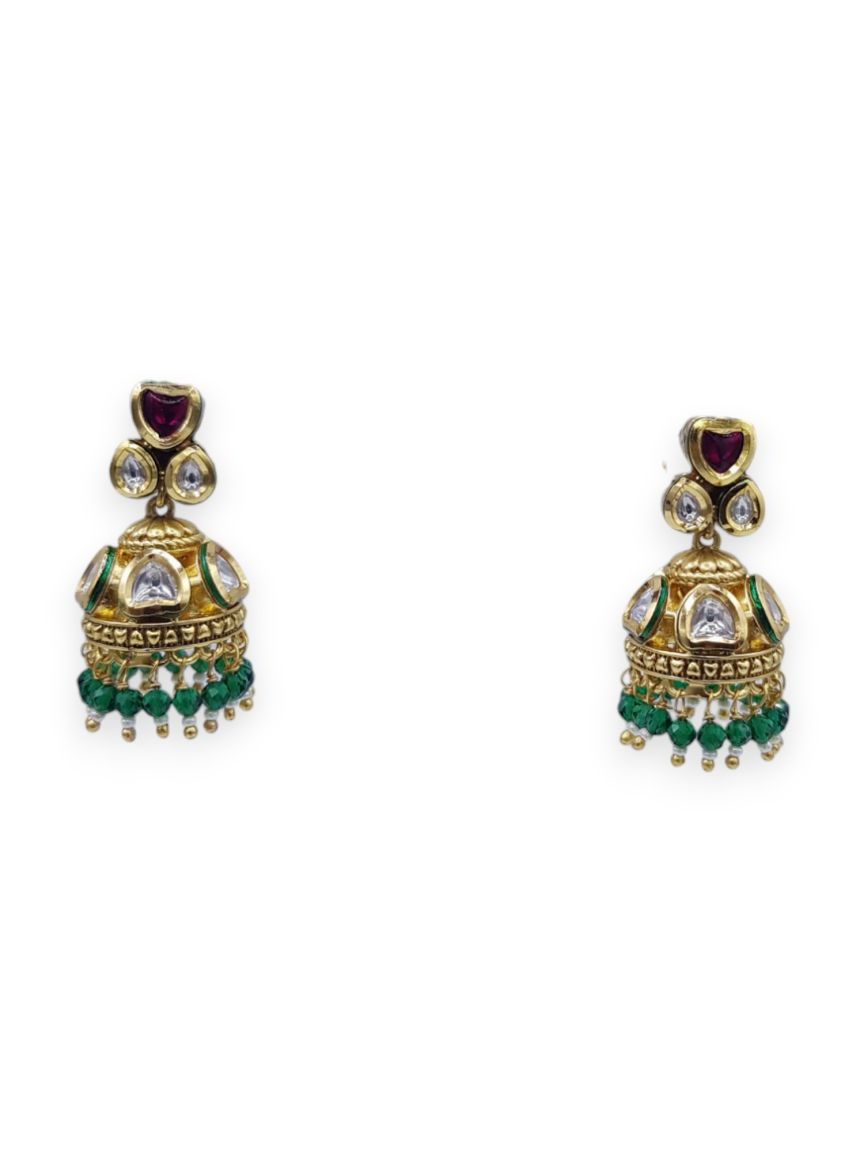 EARRING IN VILANDI KUNDAN STYLE | DESIGN - 23599