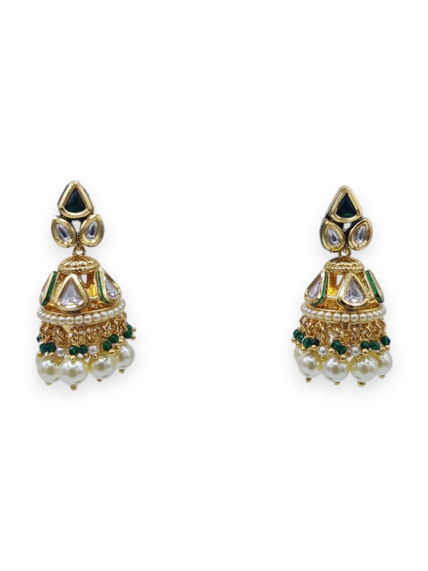 EARRING IN VILANDI KUNDAN STYLE | DESIGN - 23612