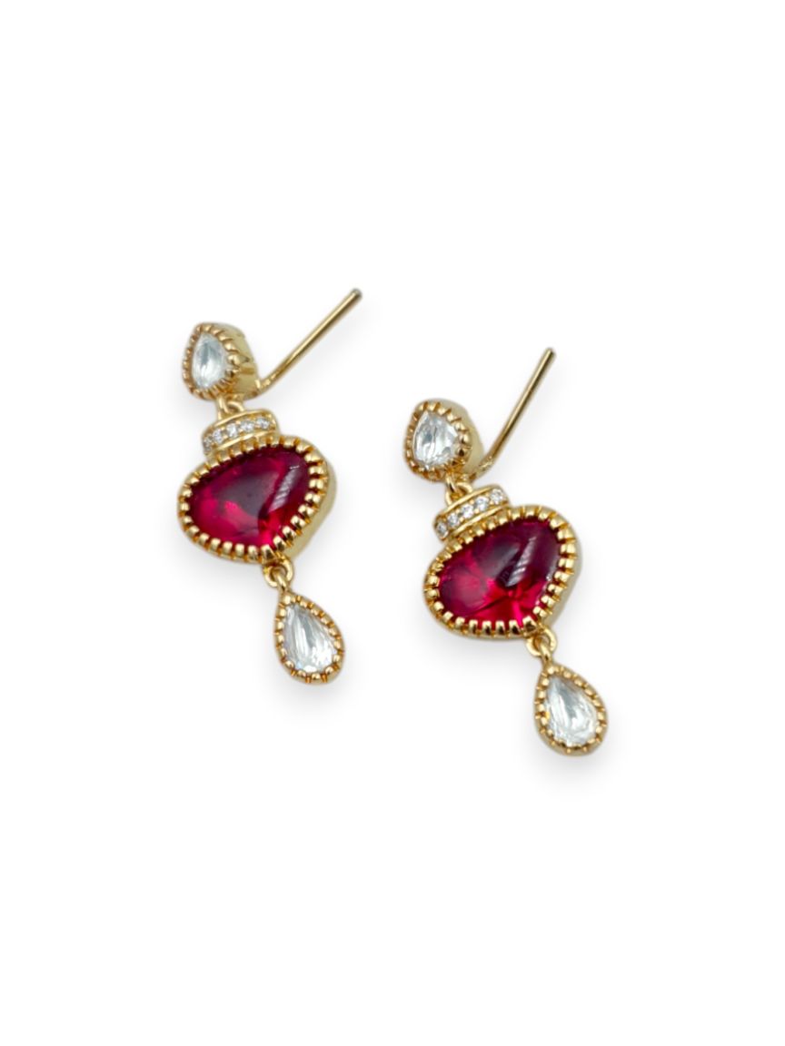 EARRING IN VILANDI KUNDAN STYLE | DESIGN - 23670