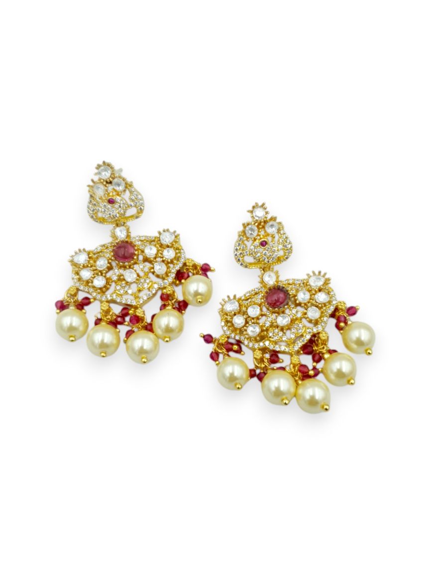 EARRING IN VILANDI KUNDAN STYLE | DESIGN - 23718