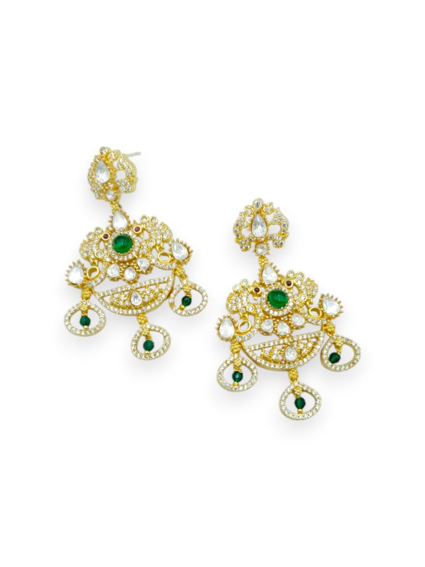 EARRING IN VILANDI KUNDAN STYLE | DESIGN - 23721