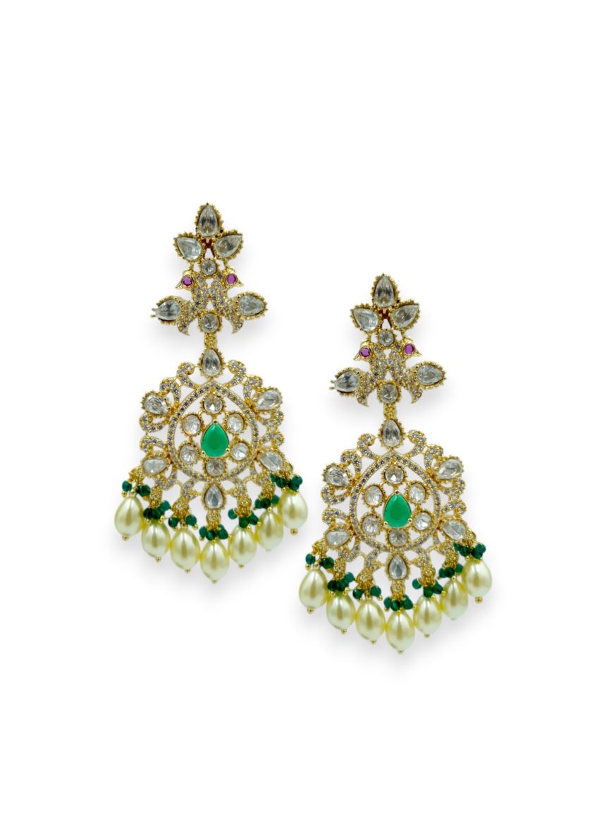 EARRING IN VILANDI KUNDAN STYLE | DESIGN - 23722