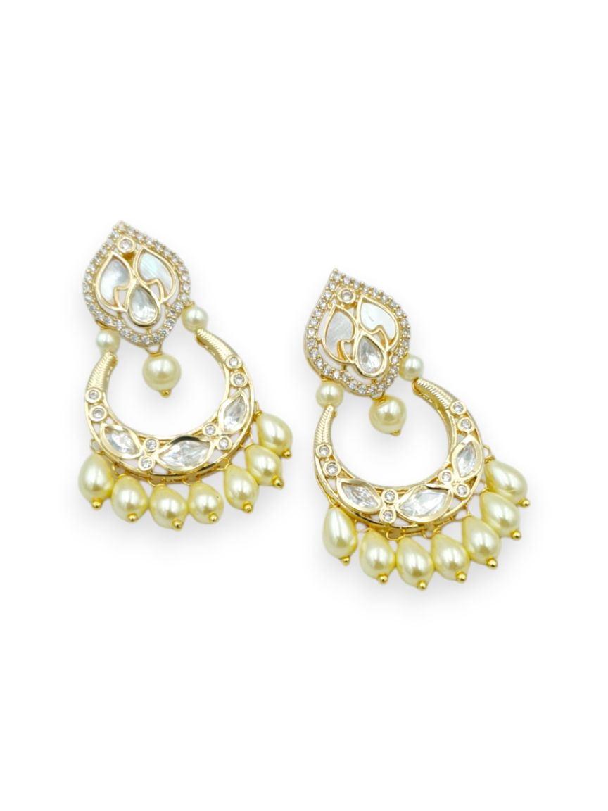 EARRING IN VILANDI KUNDAN STYLE | DESIGN - 23782