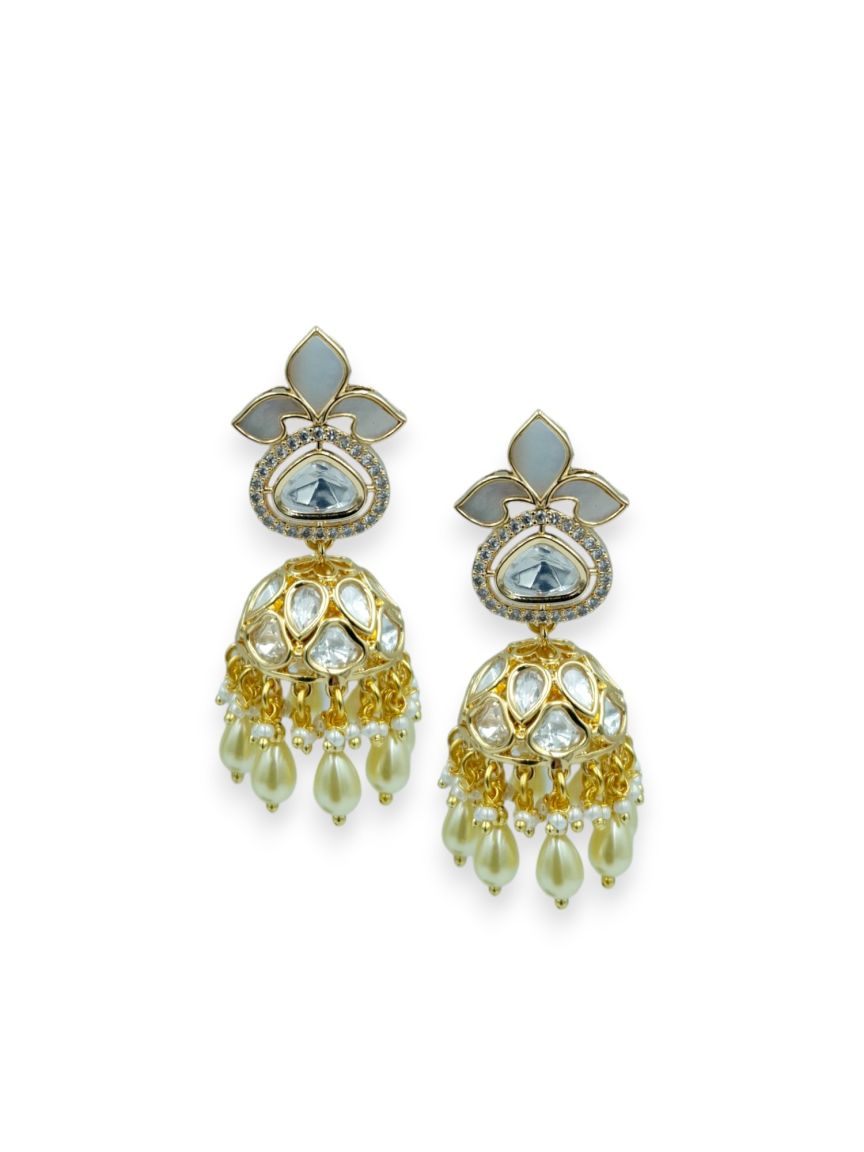 EARRING IN VILANDI KUNDAN STYLE | DESIGN - 23819