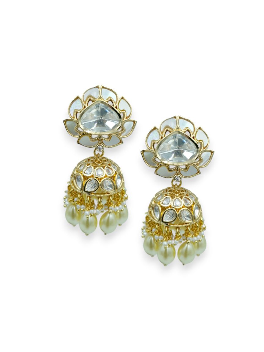 EARRING IN VILANDI KUNDAN STYLE | DESIGN - 23820