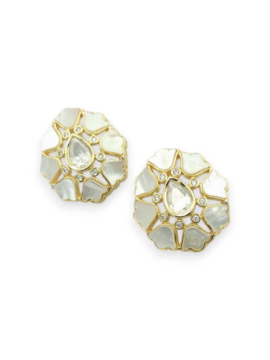 EARRING IN VILANDI KUNDAN STYLE | DESIGN - 23822