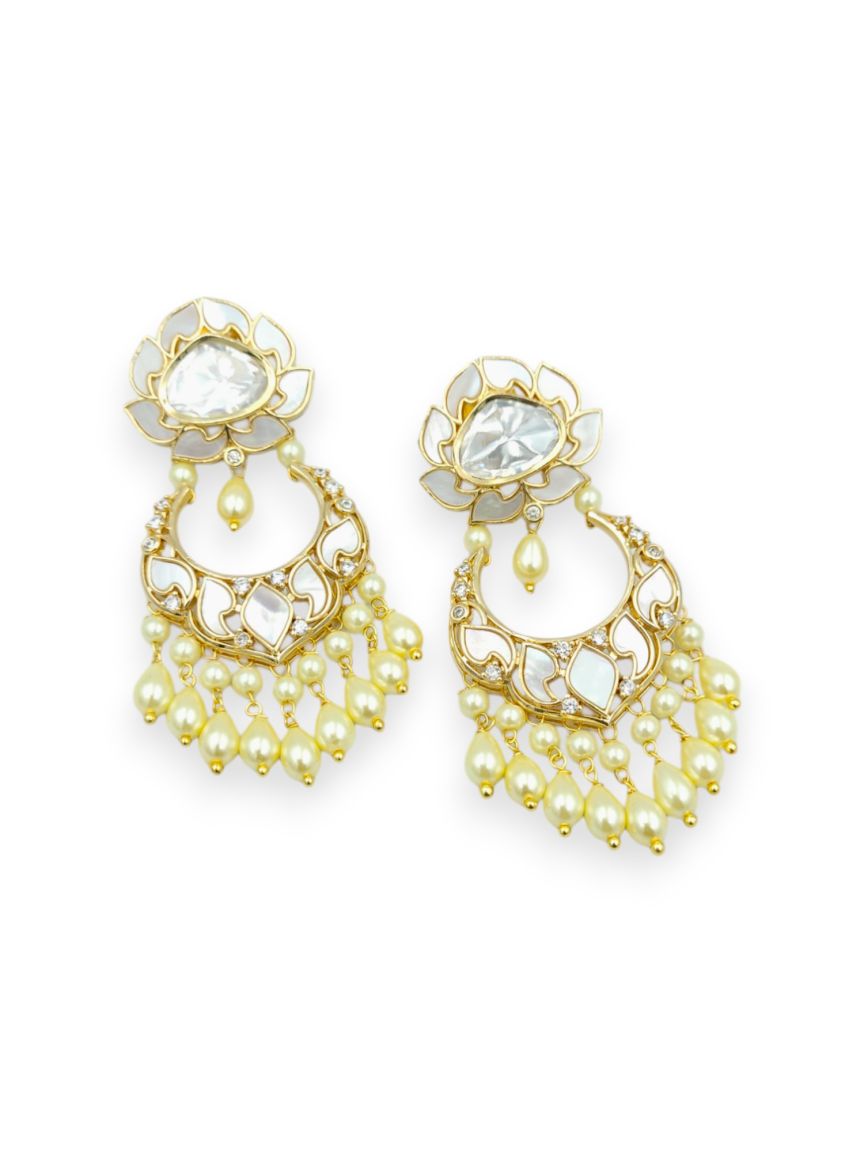 EARRING IN VILANDI KUNDAN STYLE | DESIGN - 23861