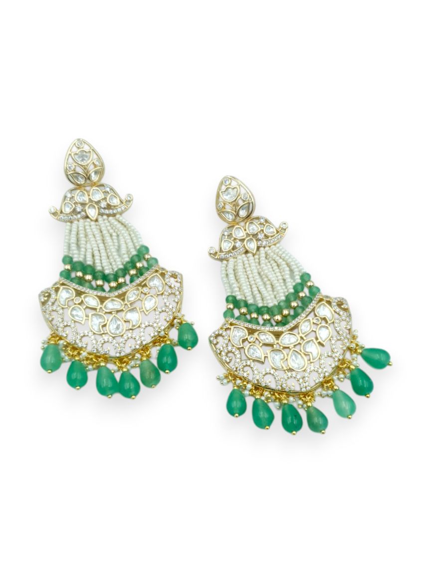 EARRING IN VILANDI KUNDAN STYLE | DESIGN - 23863