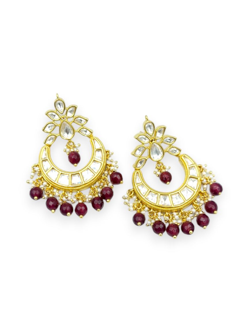EARRING IN VILANDI KUNDAN STYLE | DESIGN - 23920
