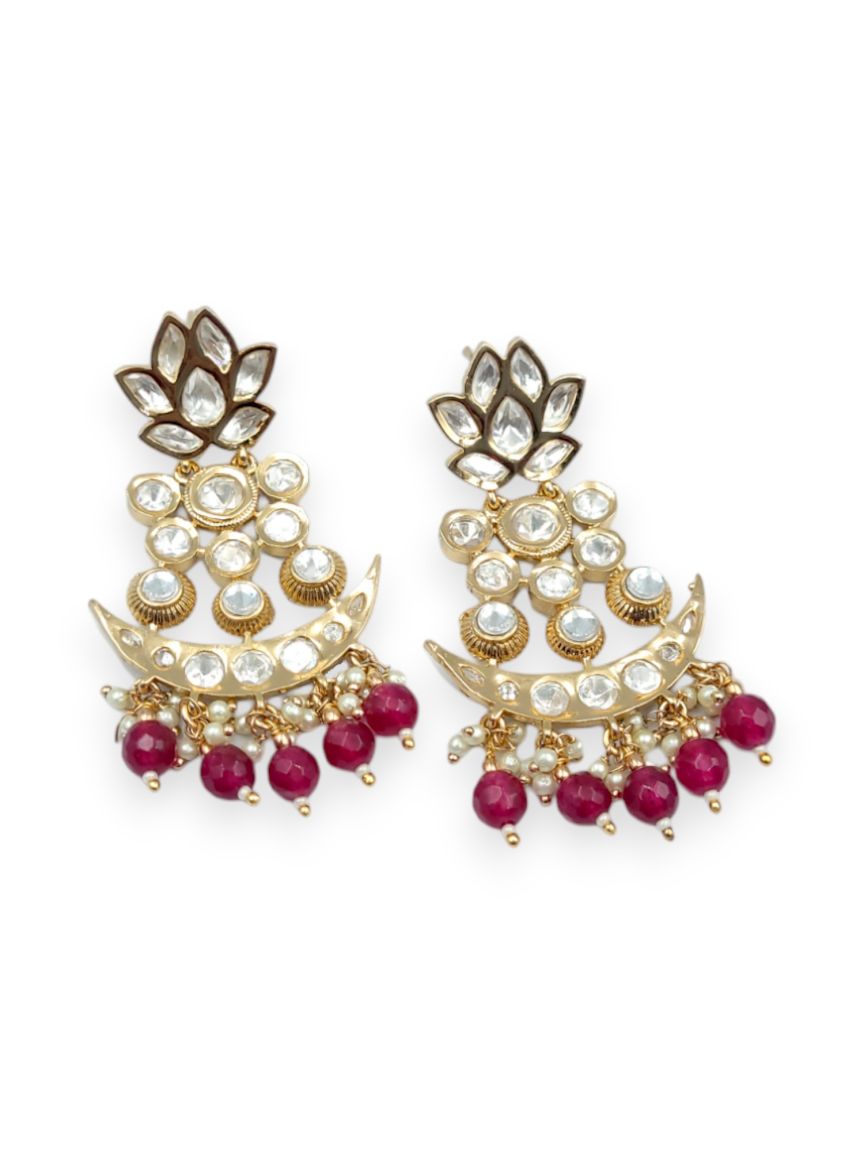 EARRING IN VILANDI KUNDAN STYLE | DESIGN - 23940
