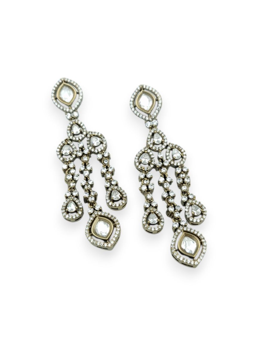 EARRING IN VILANDI KUNDAN STYLE | DESIGN - 23968
