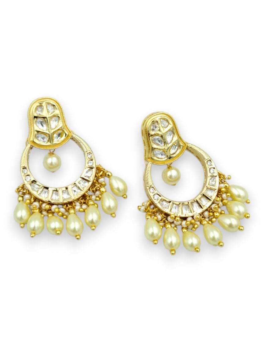 EARRING IN VILANDI KUNDAN STYLE | DESIGN - 24089