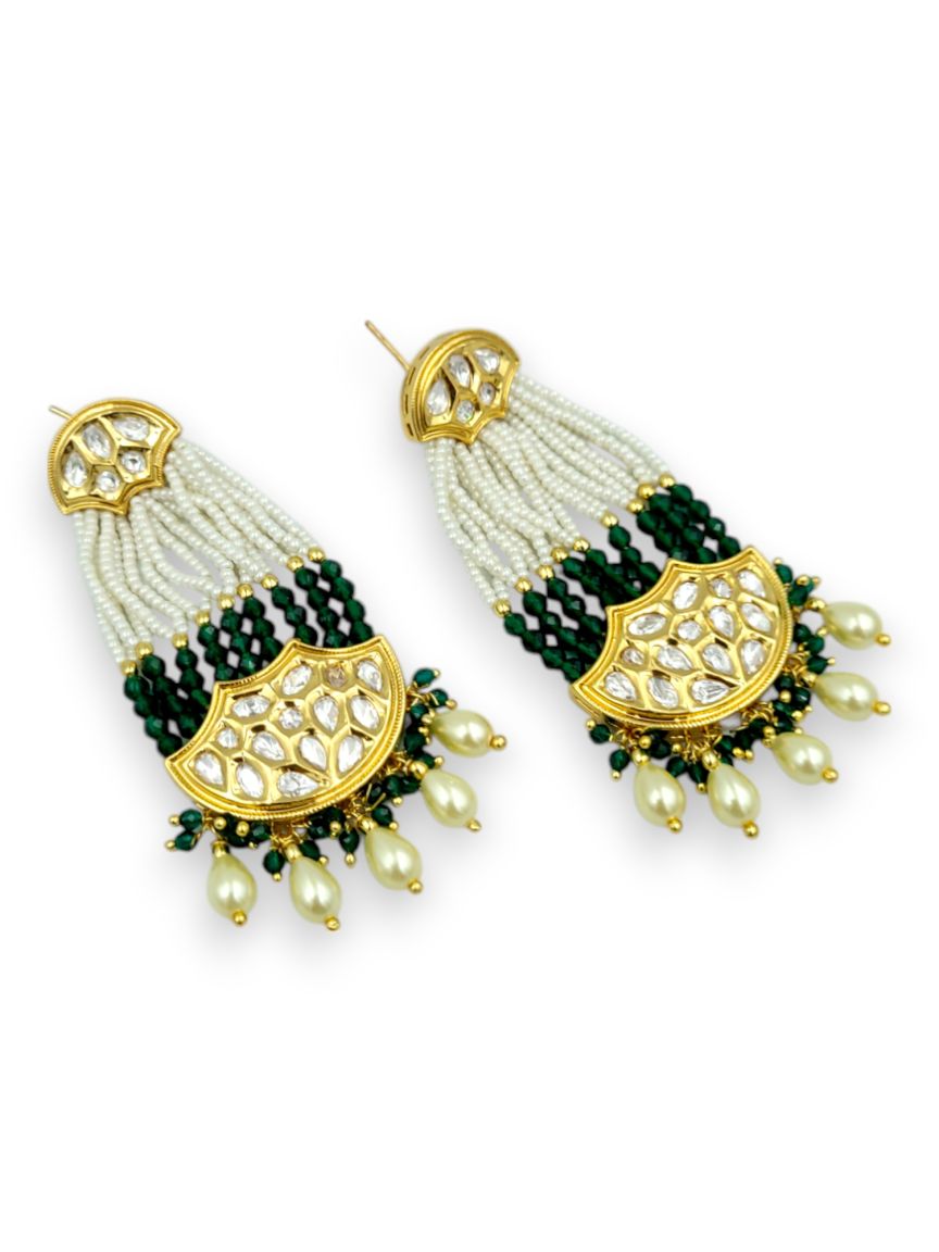 EARRING IN VILANDI KUNDAN STYLE | DESIGN - 24090