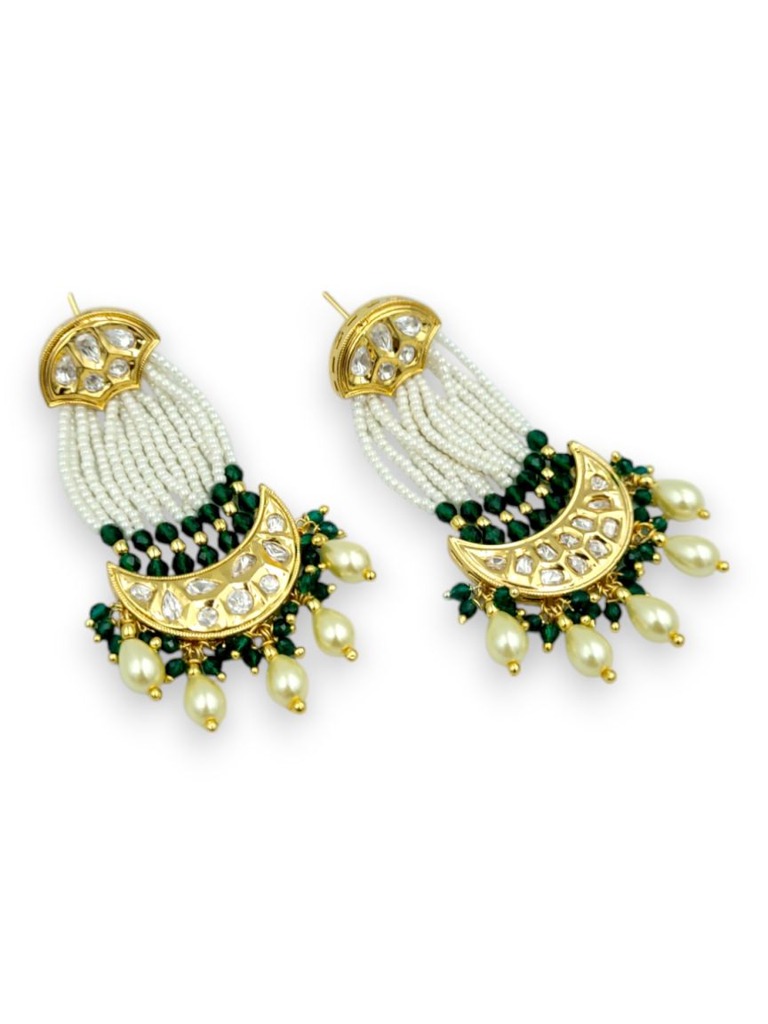 EARRING IN VILANDI KUNDAN STYLE | DESIGN - 24091