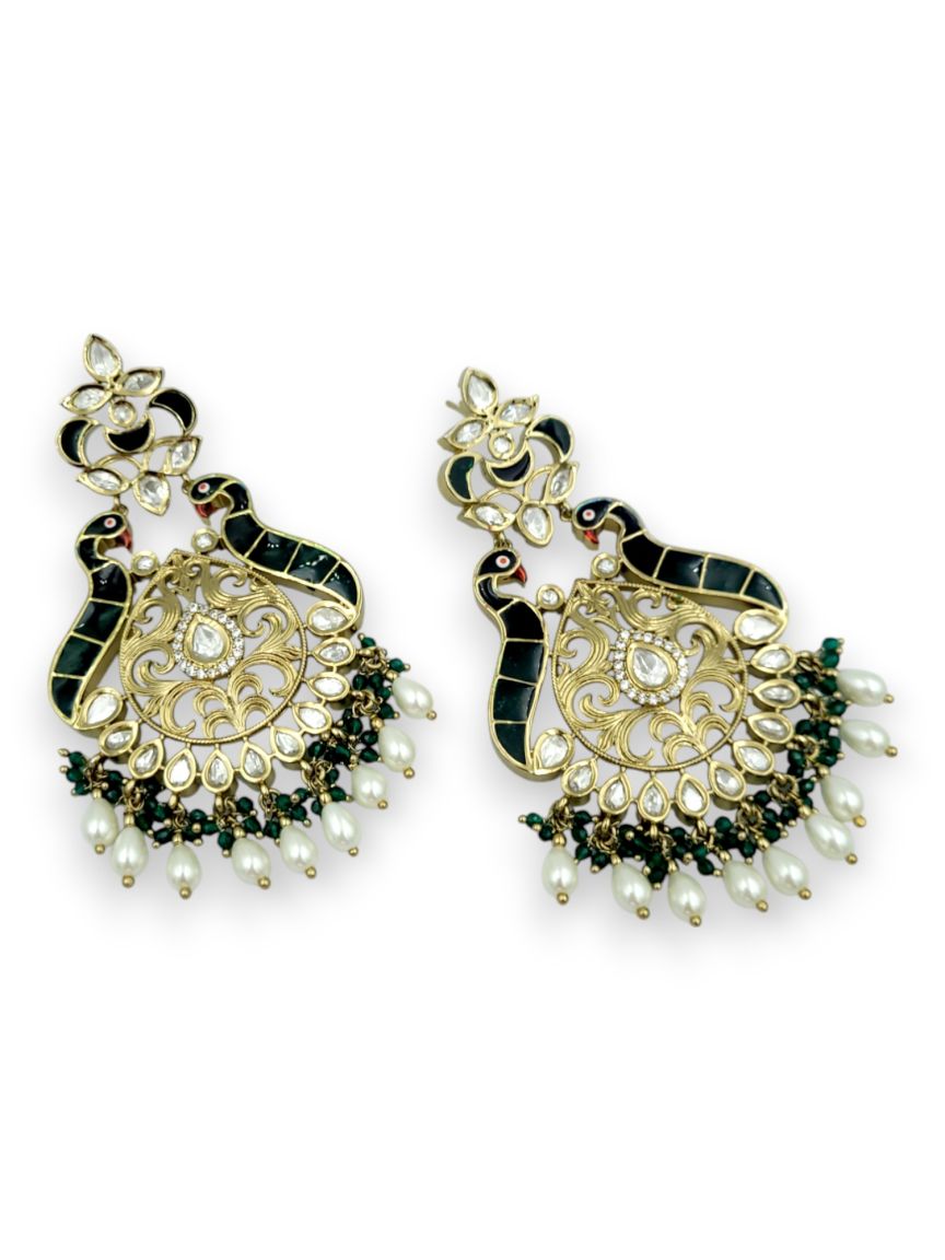 EARRING IN VILANDI KUNDAN STYLE | DESIGN - 24125