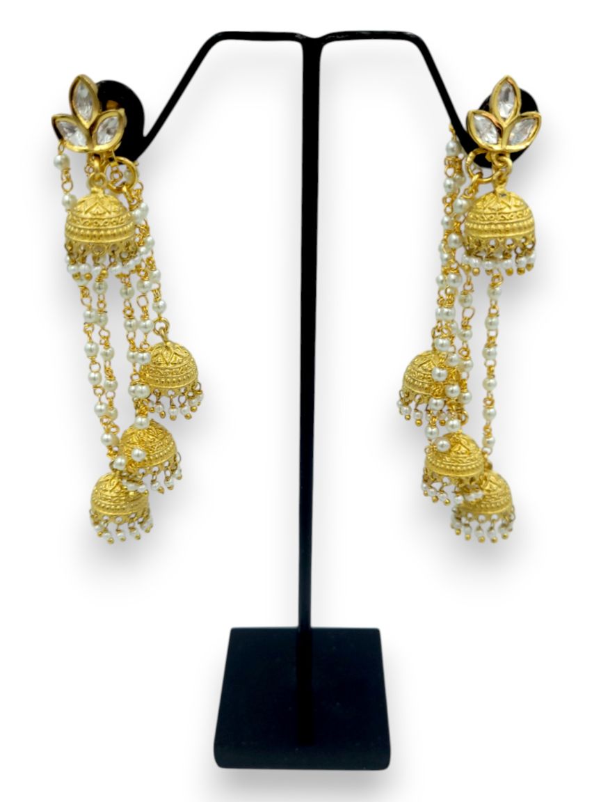 EARRING IN VILANDI KUNDAN STYLE | DESIGN - 24126