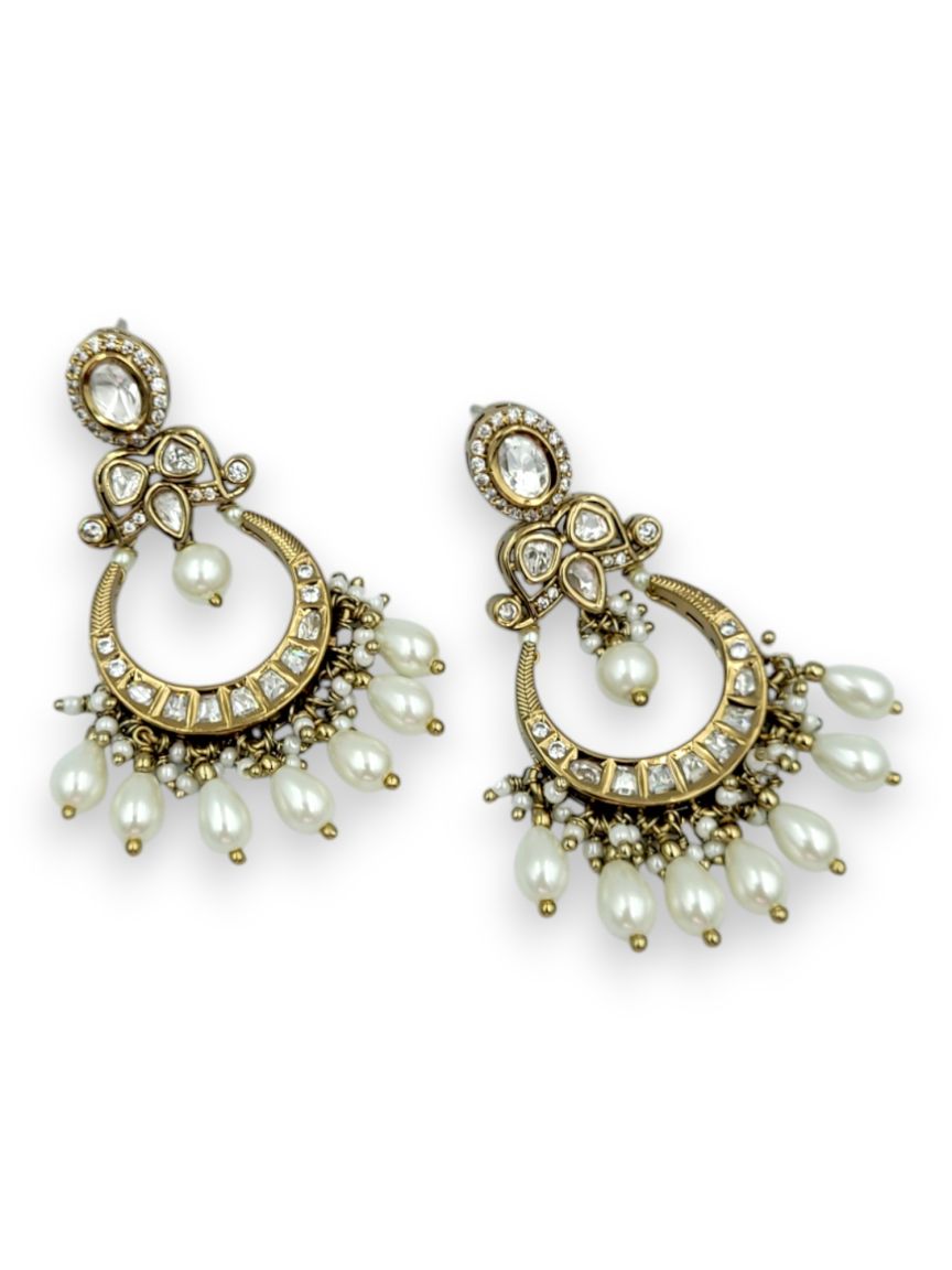 EARRING IN VILANDI KUNDAN STYLE | DESIGN - 24190