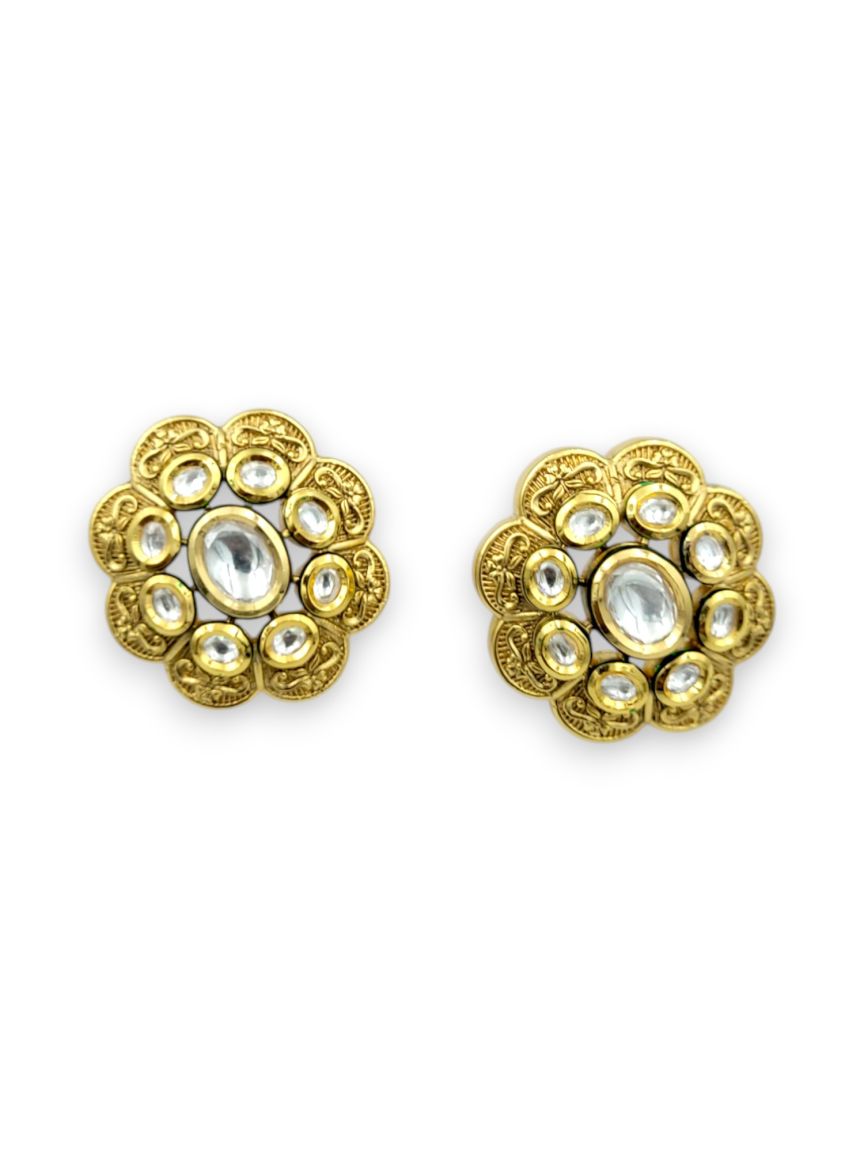 EARRING IN VILANDI KUNDAN STYLE | DESIGN - 24228