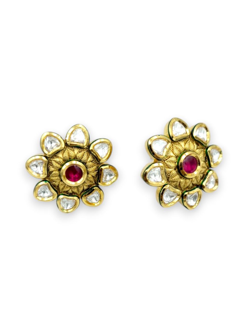 EARRING IN VILANDI KUNDAN STYLE | DESIGN - 24247