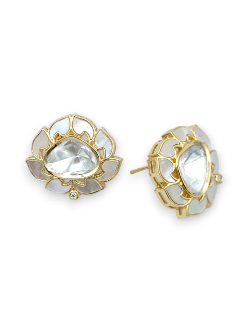 EARRING IN VILANDI KUNDAN STYLE | DESIGN - 24303