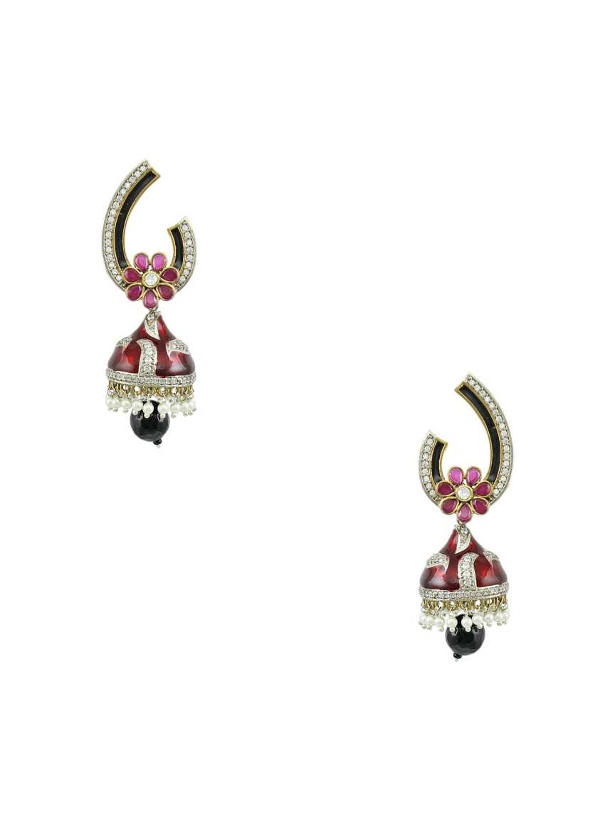 victorian-earring-ERVR12450RBBKVC