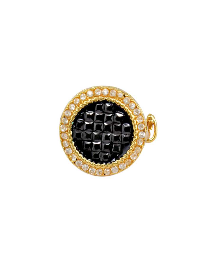 FINGER RING in CHECKERED POLKI Style | Design - 13980