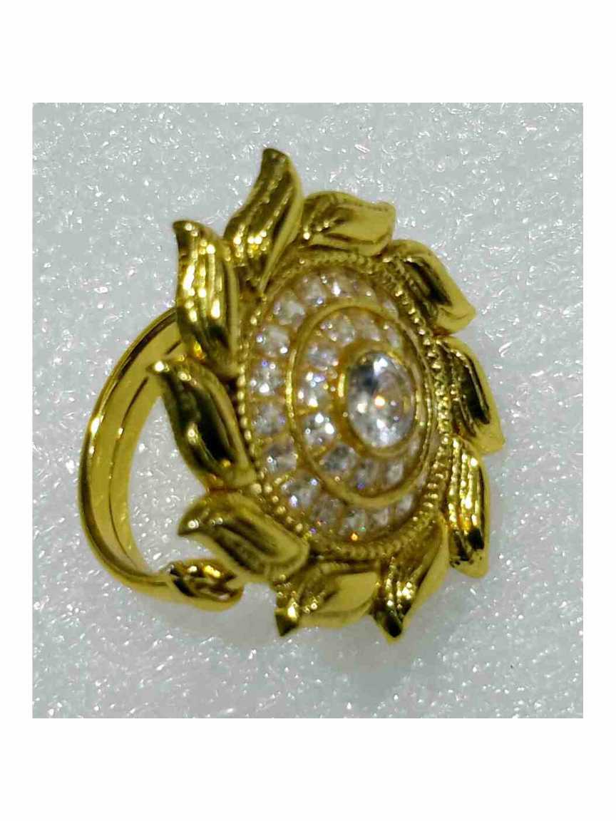 FINGER RING in CHECKERED POLKI Style | Design - 15839