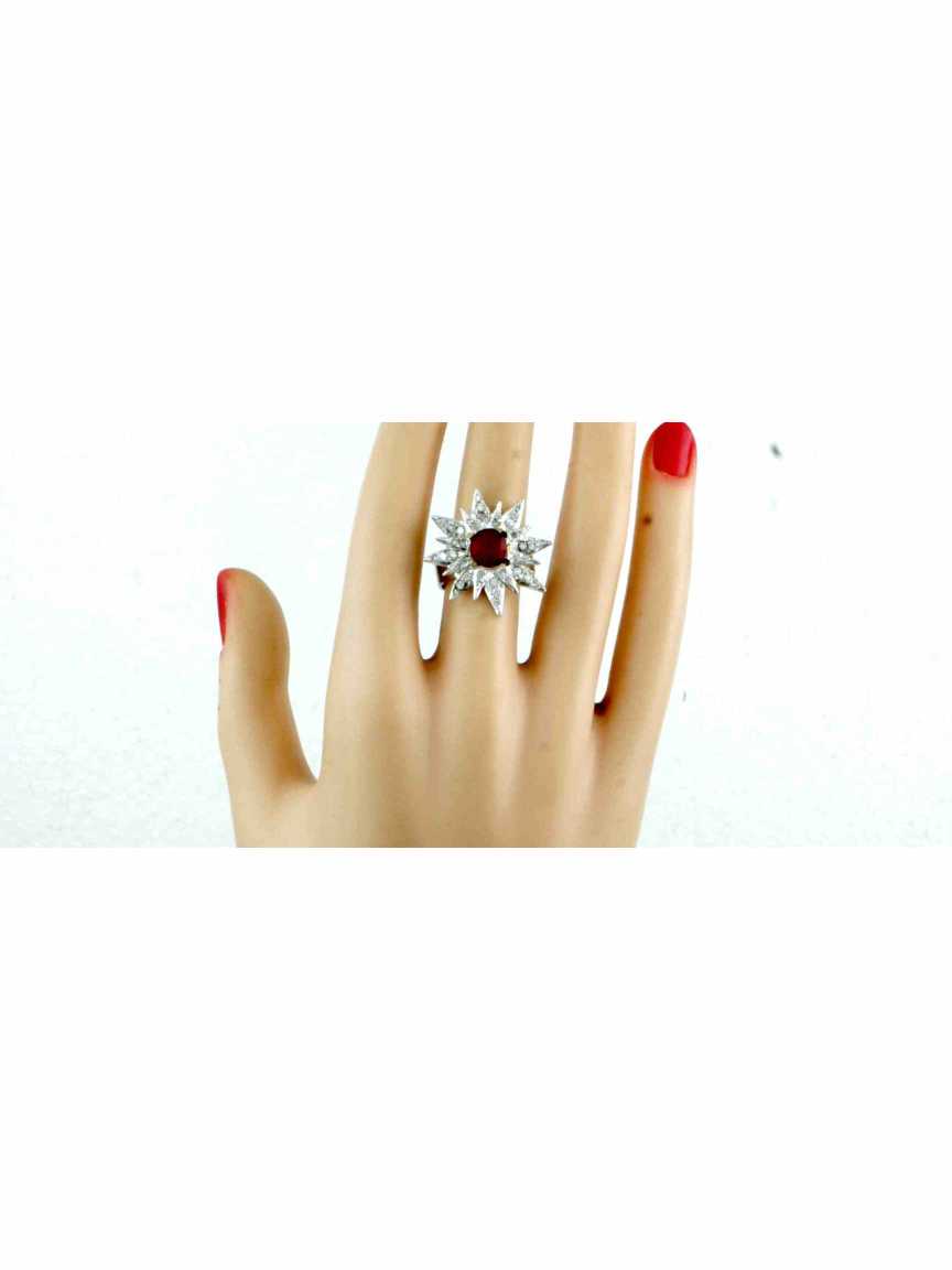 FINGER RING in CZ AD AMERICAN DIAMOND Style | Design - 13301