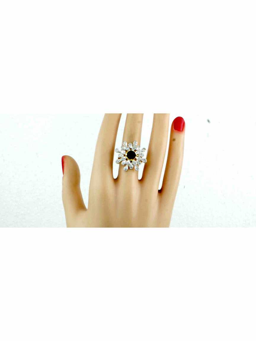 FINGER RING in CZ AD AMERICAN DIAMOND Style | Design - 13304