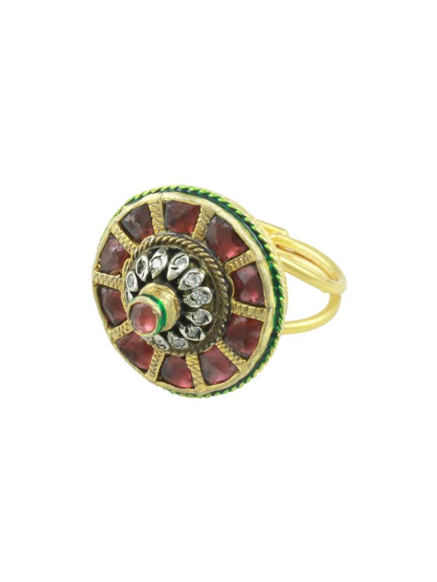 FINGER RING in JADAU KUNDAN Style | Design - 13001